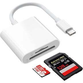 SD/Micro SD Card Reader, Card Reader, USB Type C Micro USB OTG Adapter and USB 2.0 Portable Memory Card Reader for SDXC, SDHC, SD, MMC, RS-MMC, Micro SDXC, Micro SD, Micro SDHC Card and UHS-I Card