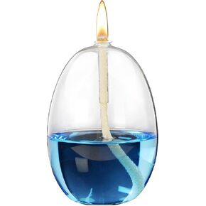 Refillable Liquid Petite Glass Oil lamp, Sturdy Borosillicate Glass Oil Candle, Unique Internal Thread Appearance for Fine Dining & Restaurants or Home