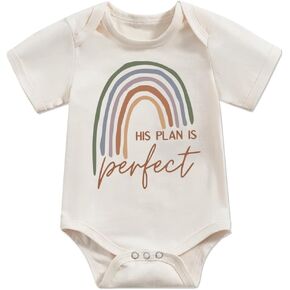 Newborn Infant Baby Boys Girls Funny Letters Print Bodysuit Short Sleeve Romper Pregnancy Announcements
