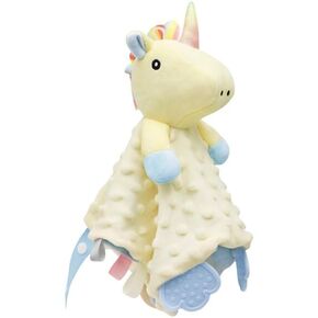 Security Blanket for babie loveys for Babies Cute Swaddling Blankets with Soothing and Teething Features (Pink Rabbit)