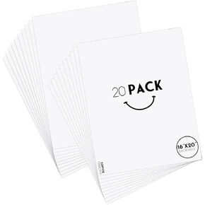 Golden State Art, 16x20 White Backing Board for Frames, DIY Projects, Photos (20 Pack)