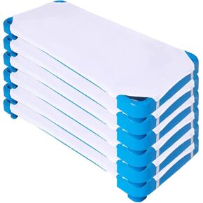 Premium Daycare Cot Sheets for Toddlers - Breathable & 100% Microfiber Preschool Sheets for Boys and Girls - Ideal for Nap Daycare and Standard Cots - Set of 6 (23" W X 40" L, White)