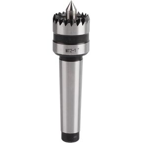 AUNMAS Wood Lathe Turning Tool Heavy, mt2 live centre mt2 Duty Live Bearing Tailstock Spur Turning Center for Wood Metalworking Lathe (MT2)(No.2)