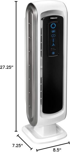 Fellowes AeraMax 100 Air Purifier for Mold, Odors, Dust, Smoke, Allergens and Germs with True HEPA Filter and 4-Stage Purification - 9320301, White, Small in Saudi Arabia