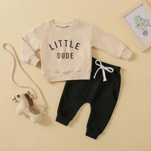 Toddler Baby Mama's Boy Clothes Long Sleeve Sweatshirts Jogger Pant Newborn Boys 2 Piece Outfits Fall Winter in Kuwait