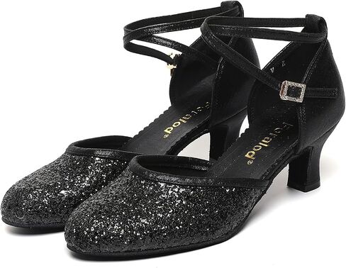 Character Shoes for Women, Woman Ballroom Dance Shoes, 1920s Flapper Shoes, Latin, Salsa, Party Dress Shoes Low Heels, Ankle Strap Pumps in Saudi Arabia