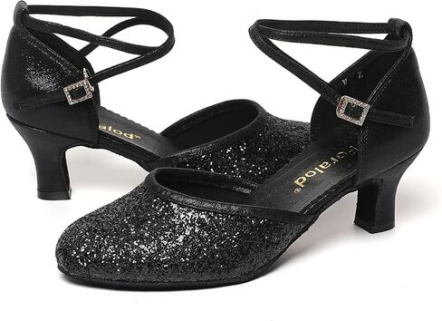 Character Shoes for Women, Woman Ballroom Dance Shoes, 1920s Flapper Shoes, Latin, Salsa, Party Dress Shoes Low Heels, Ankle Strap Pumps in Saudi Arabia