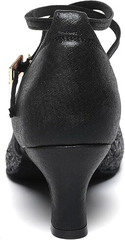 Character Shoes for Women, Woman Ballroom Dance Shoes, 1920s Flapper Shoes, Latin, Salsa, Party Dress Shoes Low Heels, Ankle Strap Pumps in Saudi Arabia