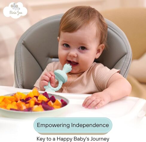 7-in-1 Baby Food Fruit Feeder with 3 Size Pacifier Pouches & Interchangeable Heads | Breastmilk Popsicles Teether | Multi-Function Infant Teething Toy & Soother | Complete Self-Feeding Set in Saudi Arabia