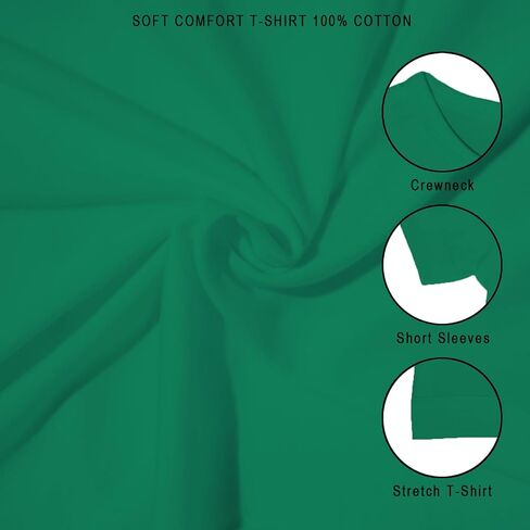 Phedrew Kids Cotton T-Shirt Solid Color Short Sleeve Crewneck Basic Tops for Unisex Boys and Girls in Saudi Arabia