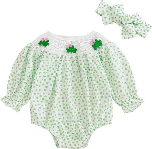 YINGISFITM Newborn Infant Baby Girl Christmas Outfit Santa Long Sleeve Plaid Bubble Romper First 1st Christmas Girl Clothes in Kuwait