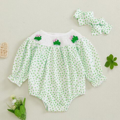 YINGISFITM Newborn Infant Baby Girl Christmas Outfit Santa Long Sleeve Plaid Bubble Romper First 1st Christmas Girl Clothes in Kuwait