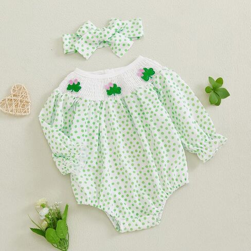 YINGISFITM Newborn Infant Baby Girl Christmas Outfit Santa Long Sleeve Plaid Bubble Romper First 1st Christmas Girl Clothes in Kuwait