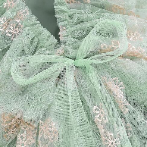 Newborn Baby Girl Romper Dress Mesh Embroidery Elegant Tutu Skirted Bodysuit Jumpsuits Princess Birthday Outfits in Saudi Arabia