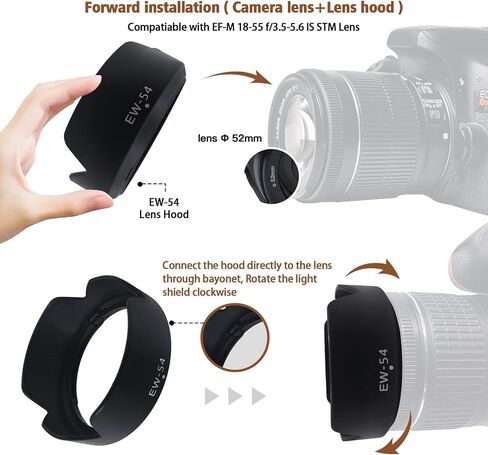 EW-65C Lens Hood,Compatible for Canon RF 16mm F2.8 STM lens or R6 R5 RP R Camera camera,Reversible Lens Shade+1pcs Lens cleaning cloth in Saudi Arabia