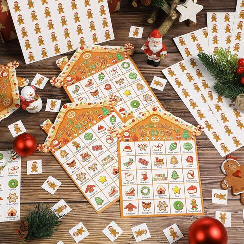 Shappy 35 Pieces Christmas Nativity Bingo Game Christian Bingo Game 24 Players Nativity Bingo Cards Christmas Games for Kids Family Friends School Classroom Activities Holiday Party Favors in Saudi Arabia