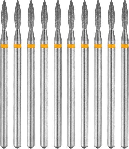 HARFINGTON 10pcs 100-120 Grits Diamond Grinding Bit 2.3mm Oval Head 2.35mm Shank 4mm Length Stone Sanding Drill Bits Rotary Tool for Ceramic Glass Grinding, Polishing in Saudi Arabia