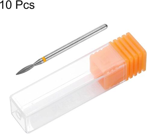 HARFINGTON 10pcs 100-120 Grits Diamond Grinding Bit 2.3mm Oval Head 2.35mm Shank 4mm Length Stone Sanding Drill Bits Rotary Tool for Ceramic Glass Grinding, Polishing in Saudi Arabia