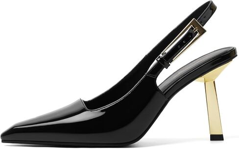 RIBONGZ Slingback Kitten Heels for Womens Pumps Closed Pointed Toe Stiletto Heels Sexy Wedding Bride Prom Party Evening Dressy Shoes in Saudi Arabia