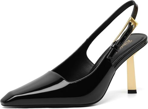 RIBONGZ Slingback Kitten Heels for Womens Pumps Closed Pointed Toe Stiletto Heels Sexy Wedding Bride Prom Party Evening Dressy Shoes in Saudi Arabia