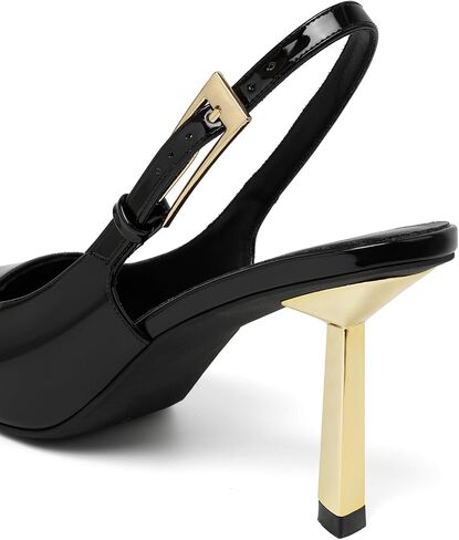 RIBONGZ Slingback Kitten Heels for Womens Pumps Closed Pointed Toe Stiletto Heels Sexy Wedding Bride Prom Party Evening Dressy Shoes in Saudi Arabia