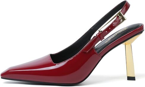 RIBONGZ Slingback Kitten Heels for Womens Pumps Closed Pointed Toe Stiletto Heels Sexy Wedding Bride Prom Party Evening Dressy Shoes in Saudi Arabia
