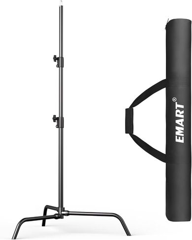 EMART C Stand Light Stand Photography - Max Height 6.9ft/210cm with Carrying Bag for LED Video Light, Studio Photography Lighting in Saudi Arabia