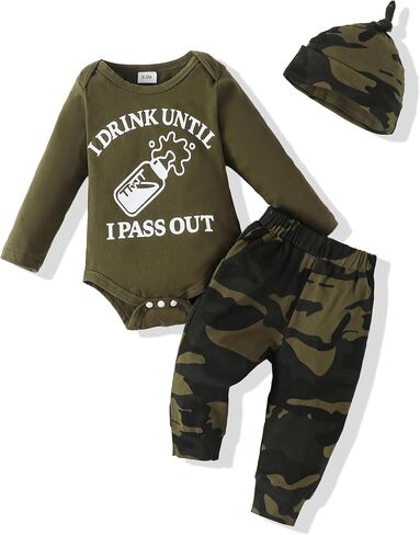 Infant Newborn Baby Boy Clothes Fall Winter Outfit Long Sleeve Romper Bodysuit Pants Set Toddler Clothe Boys in Saudi Arabia