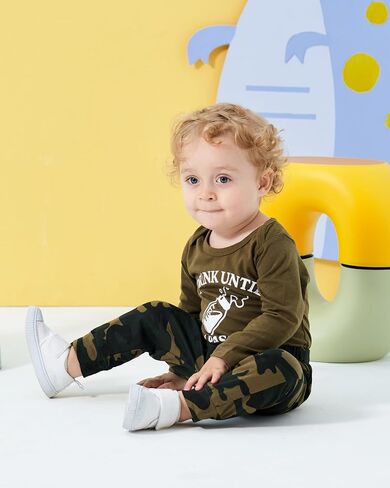 Infant Newborn Baby Boy Clothes Fall Winter Outfit Long Sleeve Romper Bodysuit Pants Set Toddler Clothe Boys in Saudi Arabia
