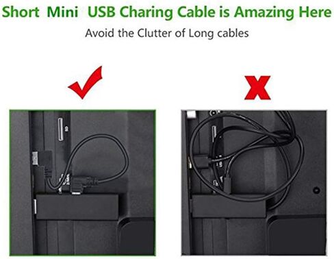 Mini USB Data Cable 10INCH 90 Degree USB Right Angle Nickel Plated Short USB 2.0 -A-Male-4Pin to Right Angle Mini-B-5Pin for syncing and charging smartphones,GPS,external hard drives (Black) in Kuwait
