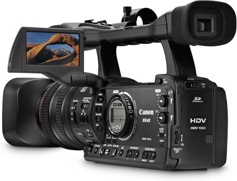 Canon XH A1 HDV ثلاثة 1/3 بوصة 16:9 CCDs 1.67 ميجابكسل 1080P DIGIC DV II HD معالج الصور كاميرا فيديو (متجددة) in Saudi Arabia