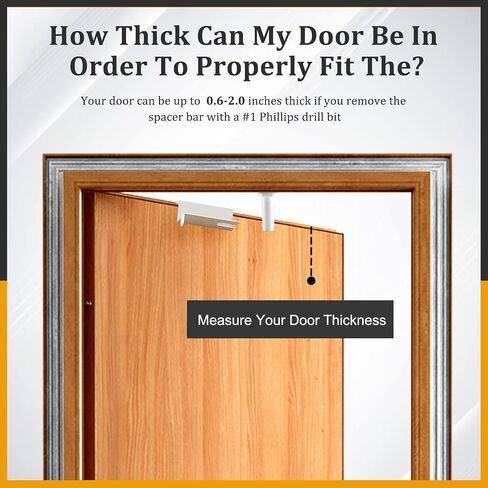 Child Safety Door Top Lock, TAMIDN Top Door Locks for Kids Safety Made of Durable Metal, Adjustable Child Locks for Door, Door lock kid proof for Childproofing Interior-Exterior Doors in Saudi Arabia