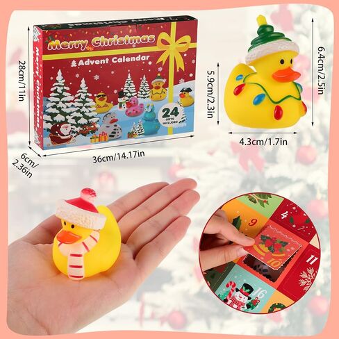 30 Pcs Christmas Rubber Ducks, 2 Sets of Christmas Ducks in 2 Inch Holiday Rubber Ducks Bath Toys for Ducks Ducking Christmas Rubber Duckies Party Favors Stocking Stuffers for Kids Boys Girls in Saudi Arabia