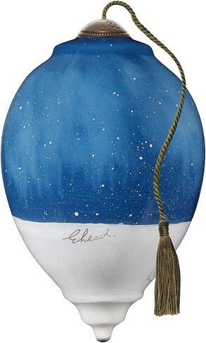 Ne'Qwa Reverse Hand-Painted Ornament | Snowflakes, Friendship, and Winter Cheer | Christmas Decor & Gifts in Saudi Arabia