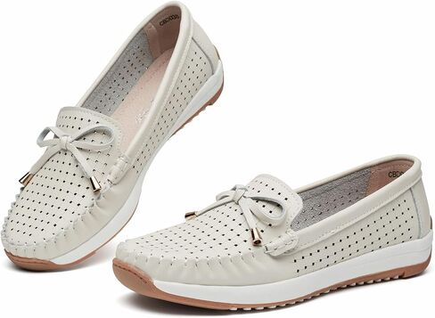 Women's Loafers Moccasin Casual Slip On Flat Shoes Comfortable Leather Driving Loafers Lightweight Nurse Work Shoes in Saudi Arabia