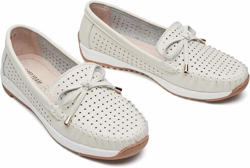 Women's Loafers Moccasin Casual Slip On Flat Shoes Comfortable Leather Driving Loafers Lightweight Nurse Work Shoes in Saudi Arabia