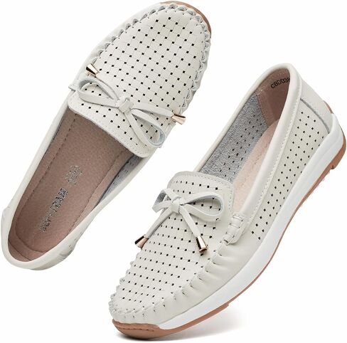 Women's Loafers Moccasin Casual Slip On Flat Shoes Comfortable Leather Driving Loafers Lightweight Nurse Work Shoes in Saudi Arabia
