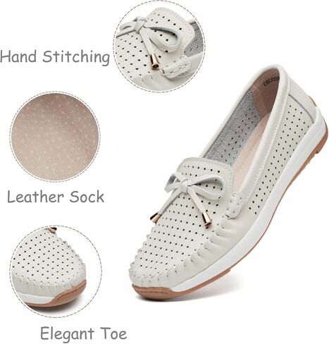 Women's Loafers Moccasin Casual Slip On Flat Shoes Comfortable Leather Driving Loafers Lightweight Nurse Work Shoes in Saudi Arabia