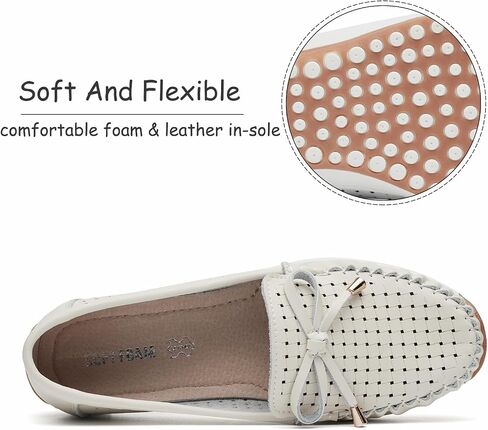 Women's Loafers Moccasin Casual Slip On Flat Shoes Comfortable Leather Driving Loafers Lightweight Nurse Work Shoes in Saudi Arabia