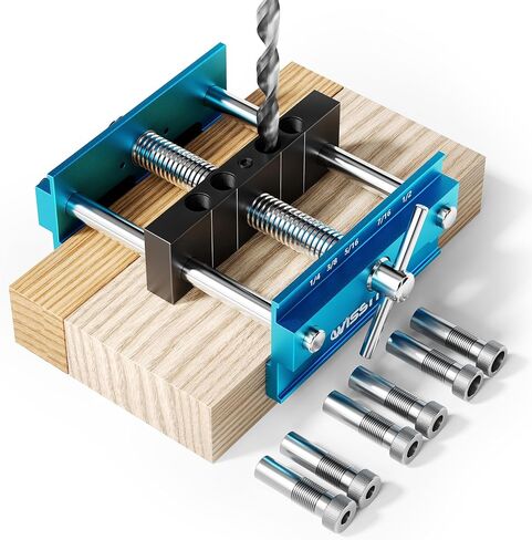 self centering dowel jig Plus 6 inch Widen Wood Dowel Jig,doweling jig self centering kit With 6 Drill Guide Bushings,dowling jig for woodworking in Saudi Arabia
