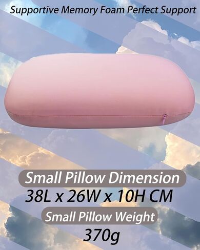 Travel Pillow Memory Foam Bed Small Pillow Warm Soft Velvet Cover Lightweight Home Pillow for Travel, Sleeping, Nap and Neck, Knee, Leg, Lumbar Support Ideal Backpacking, Airplane and Car (Gray) in Saudi Arabia