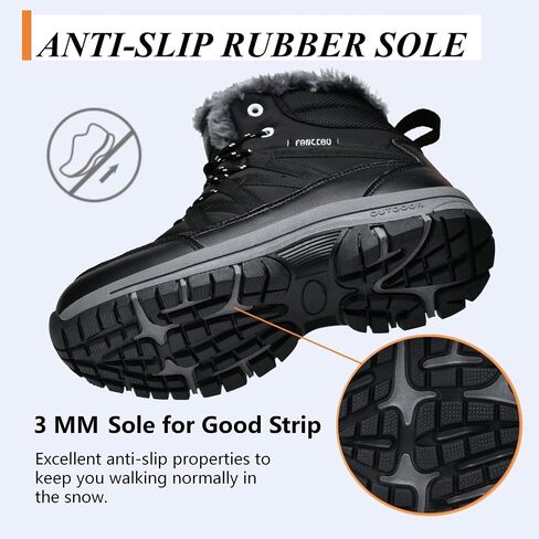 Moodeng Womens Winter Boots Warm Snow Boots Water-Resistant Anti-Slip Short Boots Lightweight Lace up in Saudi Arabia