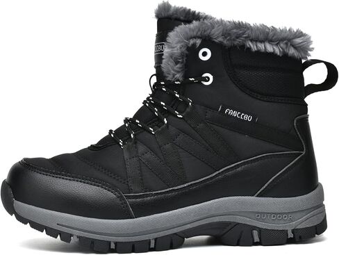 Moodeng Womens Winter Boots Warm Snow Boots Water-Resistant Anti-Slip Short Boots Lightweight Lace up in Saudi Arabia