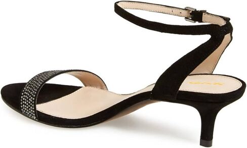 XYD Women Open Toe Ankle Strap Sandals Shoes Kitten Heel Rhinestones Studded Buckle Dance Casual Dating Pumps in Saudi Arabia