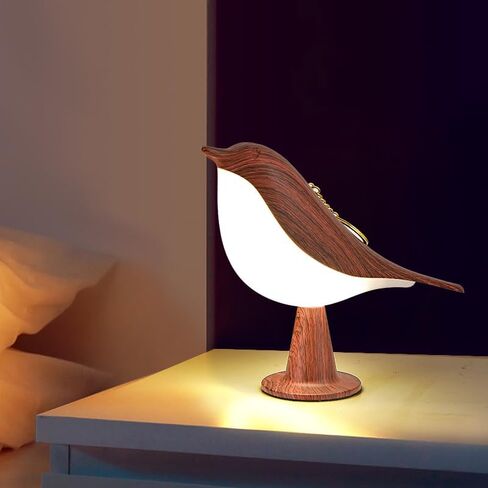 Night Light for Kids, Bird Light Small Lamp Touch Lamp with 3 Level Brightness Rechargered Animal Lamp Red Plastic Dimmable Lamp Nursery Light Cute Lamp Table Lamp for Bedroom, Kitchen (Mahogany) in Kuwait