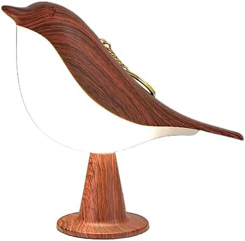 Night Light for Kids, Bird Light Small Lamp Touch Lamp with 3 Level Brightness Rechargered Animal Lamp Red Plastic Dimmable Lamp Nursery Light Cute Lamp Table Lamp for Bedroom, Kitchen (Mahogany) in Kuwait
