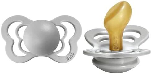 لهايات BIBS - مجموعة الأزياء الراقية | لهاية أطفال خالية من مادة BPA | صنع في الدنمارك | مجموعة من 2 لهايات كلاود كولور بريميوم | الحجم 6-18 شهرا in Kuwait