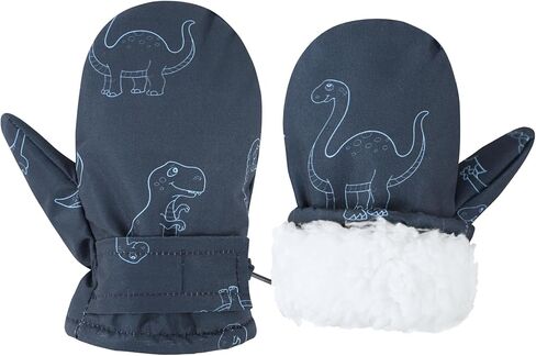 American Trends Toddler Gloves Warm Kids Winter Ski Gloves Lined Fleece Mittens Snow Waterproof Mittens for Baby Boys Girls in Saudi Arabia