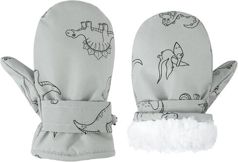 American Trends Toddler Gloves Warm Kids Winter Ski Gloves Lined Fleece Mittens Snow Waterproof Mittens for Baby Boys Girls in Saudi Arabia