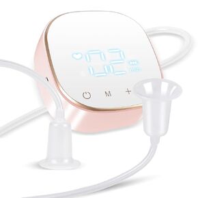 Electric Nipple Inverted Corrector Sunken Short Nipples Sucker Correction Puller Breastfeeding Pump LED Touch Screen Rechargeable Portable for Women&Men - Pink